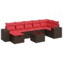 Set sofás de jardín 8 piezas y cojines ratán sintético marrón by , Garden sets - Ref: Foro24-3325720, Price: 578,72 €, Discou...