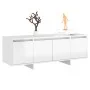 Hochglanzweißer TV-Schrank aus Sperrholz, 120 x 30 x 40,5 cm von vidaXL, TV-Möbel - Ref: Foro24-809581, Preis: 79,09 €, Rabat...