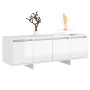 Mueble de TV madera contrachapada blanco brillo 120x30x40,5 cm de vidaXL, Muebles TV - Ref: Foro24-809581, Precio: 86,68 €, D...