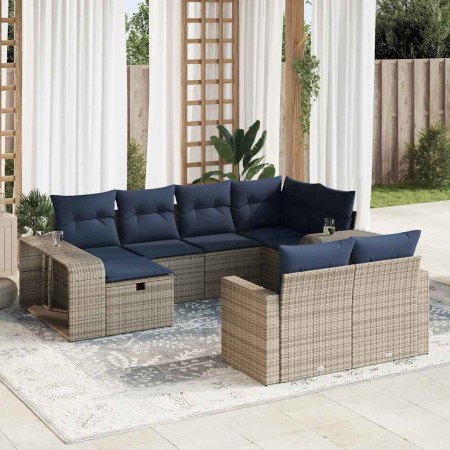 Set de sofás de jardín y cojines 10 pzas ratán sintético gris by , Garden sets - Ref: Foro24-3326065, Price: 652,63 €, Discou...