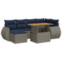 Set de sofás de jardín 7 pzas con cojines ratán sintético gris by , Garden sets - Ref: Foro24-3327288, Price: 561,77 €, Disco...