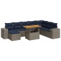 Set de sofás de jardín con cojines 9 pzas ratán sintético gris | Foro24.es | Tu tienda online para hogar, jardín y más Foro24.es