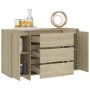 Sideboard mit 3 Schubladen aus Sonoma-Eichensperrholz, 120 x 41 x 75 cm von vidaXL, Sideboards - Ref: Foro24-809614, Preis: 1...