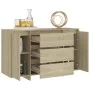Sideboard mit 3 Schubladen aus Sonoma-Eichensperrholz, 120 x 41 x 75 cm von vidaXL, Sideboards - Ref: Foro24-809614, Preis: 1...