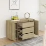 Sideboard mit 3 Schubladen aus Sonoma-Eichensperrholz, 120 x 41 x 75 cm von vidaXL, Sideboards - Ref: Foro24-809614, Preis: 1...
