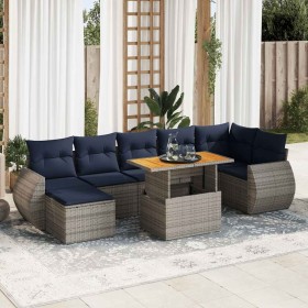 Set de sofás de jardín y cojines 8 piezas ratán sintético gris by , Garden sets - Ref: Foro24-3327295, Price: 630,24 €, Disco...