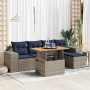 Set de muebles de jardín 6 pzas y cojines ratán sintético gris by , Garden sets - Ref: Foro24-3327365, Price: 465,34 €, Disco...
