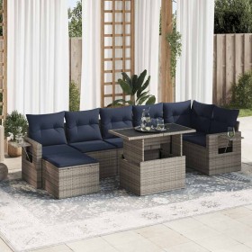 Set sofás jardín y cojines 8 pzas ratán sintético acacia gris von , Gartensets - Ref: Foro24-3326522, Preis: 625,92 €, Rabatt: %