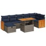 Juego Sofá Jardín 8 Piezas con Cojines Marrón Poli Ratán Acacia by , Garden sets - Ref: Foro24-3328167, Price: 616,80 €, Disc...