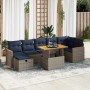 Juego Sofá Jardín 8 Piezas con Cojines Marrón Poli Ratán Acacia by , Garden sets - Ref: Foro24-3328125, Price: 602,34 €, Disc...