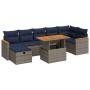 Juego Sofá Jardín 8 Piezas con Cojines Marrón Poli Ratán Acacia by , Garden sets - Ref: Foro24-3328125, Price: 602,34 €, Disc...