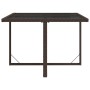 Mesa de jardín ratán sintético y vidrio marrón 109x107x74 cm de vidaXL, Mesas de jardín - Ref: Foro24-316788, Precio: 104,74 €