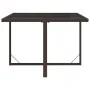 Synthetic rattan and brown glass garden table 109x107x74 cm by vidaXL, Garden tables - Ref: Foro24-316788, Price: 103,56 €, D...