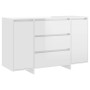 Sideboard mit 3 Schubladen weiß glänzend Sperrholz 120x41x75 cm von vidaXL, Sideboards - Ref: Foro24-809617, Preis: 142,45 €,...