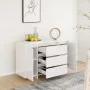 Sideboard mit 3 Schubladen weiß glänzend Sperrholz 120x41x75 cm von vidaXL, Sideboards - Ref: Foro24-809617, Preis: 140,60 €,...