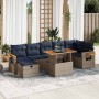 Juego Sofá Jardín 8 Piezas con Cojines Marrón Poli Ratán Acacia von , Gartensets - Ref: Foro24-3328146, Preis: 614,63 €, Raba...