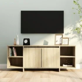 Mueble para TV madera contrachapada roble Sonoma 130x35x50 cm de vidaXL, Muebles TV - Ref: Foro24-809587, Precio: 86,84 €, De...