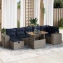 Juego Sofá Jardín 8 Piezas con Cojines Marrón Poli Ratán Acacia by , Garden sets - Ref: Foro24-3328097, Price: 624,64 €, Disc...