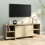 TV-Schrank aus Sonoma-Eichensperrholz, 130 x 35 x 50 cm von vidaXL, TV-Möbel - Ref: Foro24-809587, Preis: 88,32 €, Rabatt: %