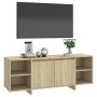Mueble para TV madera contrachapada roble Sonoma 130x35x50 cm de vidaXL, Muebles TV - Ref: Foro24-809587, Precio: 88,20 €, De...