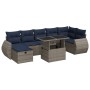 Juego Sofá Jardín 8 Piezas con Cojines Marrón Poli Ratán Acacia by , Garden sets - Ref: Foro24-3327911, Price: 645,28 €, Disc...