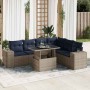 Juego Sofá Jardín 14 Piezas con Cojines Gris Poli Ratán Acacia by , Garden sets - Ref: Foro24-3326812, Price: 591,52 €, Disco...