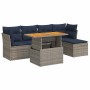 Set de muebles de jardín 6 pzas y cojines ratán sintético gris von , Gartensets - Ref: Foro24-3326917, Preis: 454,77 €, Rabat...