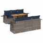 Set de sofás de jardín 7 pzas con cojines ratán sintético gris by , Garden sets - Ref: Foro24-3327113, Price: 571,75 €, Disco...