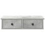 Estante de pared con cajones madera contrachapada gris hormigón von , Regale und Regale - Ref: Foro24-859944, Preis: 36,98 €,...