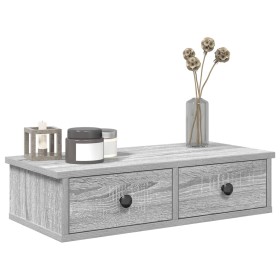 Estante de pared con cajones madera contrachapada