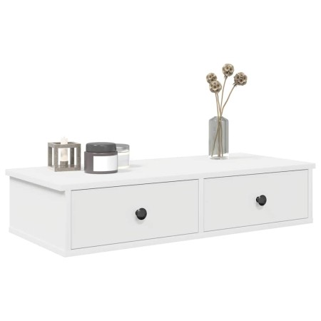 Estante de pared con cajones de madera contrachapada blanco von , Regale und Regale - Ref: Foro24-859950, Preis: 64,12 €, Rab...