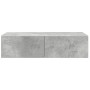 Estante de pared con cajones madera contrachapada gris hormigón von , Regale und Regale - Ref: Foro24-859971, Preis: 38,85 €,...