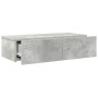 Estante de pared con cajones madera contrachapada gris hormigón von , Regale und Regale - Ref: Foro24-859971, Preis: 38,85 €,...
