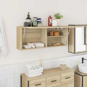 Mueble de pared baño madera ingeniería roble sonoma 100x25x40cm von , Badezimmerwaschtische - Ref: Foro24-860105, Preis: 81,4...