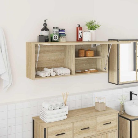Mueble de pared baño madera ingeniería roble sonoma 100x25x40cm von , Badezimmerwaschtische - Ref: Foro24-860105, Preis: 73,4...