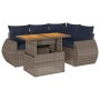 Juego de sofás jardín con cojines 5 pzas ratán sintético gris by , Garden sets - Ref: Foro24-3327260, Price: 442,40 €, Discou...
