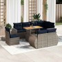 Set de sofás de jardín con cojines 9 pzas ratán sintético gris by , Garden sets - Ref: Foro24-3327281, Price: 819,99 €, Disco...