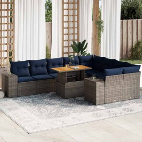 Set de sofás de jardín y cojines 10 pzas ratán sintético gris by , Garden sets - Ref: Foro24-3327421, Price: 805,71 €, Discou...