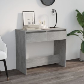 Console table made of gray concrete plywood 89x41x76.5 cm by vidaXL, Side tables - Ref: Foro24-809570, Price: 60,04 €, Discou...