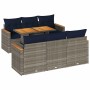 Set de sofás de jardín 7 pzas con cojines ratán sintético gris | Foro24.es | Tu tienda online para hogar, jardín y más Foro24.es