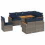 Set de sofás de jardín con cojines 9 pzas ratán sintético gris by , Garden sets - Ref: Foro24-3327505, Price: 714,82 €, Disco...