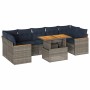 Set de sofás de jardín y cojines 8 piezas ratán sintético gris by , Garden sets - Ref: Foro24-3327463, Price: 644,39 €, Disco...