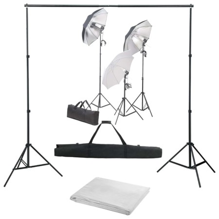 Kit de estudio fotográfico con set de luces y fondo by , Flashes and studio lighting - Ref: Foro24-3055122, Price: 182,20 €, ...