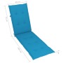 Garden lounger with footrest and cushion in solid acacia wood by vidaXL, Loungers - Ref: Foro24-3064018, Price: 139,49 €, Dis...