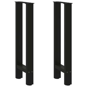 Patas de mesa de centro acero negro 2 uds 28x(72-73) cm von , Tischbeine - Ref: Foro24-4013292, Preis: 69,05 €, Rabatt: -5%%