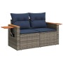 Set sofás jardín y cojines 9 pzas ratán sintético acacia gris by , Garden sets - Ref: Foro24-3327617, Price: 738,84 €, Discou...