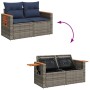 Set sofás jardín y cojines 9 pzas ratán sintético acacia gris by , Garden sets - Ref: Foro24-3327617, Price: 738,84 €, Discou...