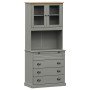 Aparador alto VIGO madera maciza de pino gris 80x40x175 cm by , Sideboards - Ref: Foro24-3200585, Price: 310,87 €, Discount: %