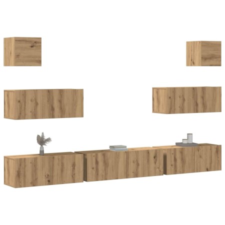 Mueble para TV de pared madera contrachapada artesanal 7 piezas von , TV-Möbel - Ref: Foro24-3329212, Preis: 250,32 €, Rabatt: %