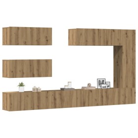 Mueble para TV de pared madera contrachapada artesanal 7 piezas by , TV Furniture - Ref: Foro24-3329140, Price: 377,24 €, Dis...